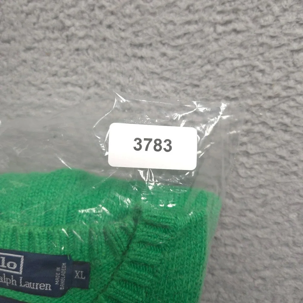 Vintage Polo by Ralph Lauren Sweater Mens XL Cotton Crewneck Green Pony Logo